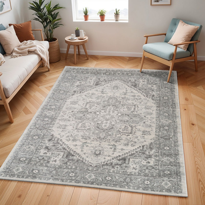 Beyanka Floral Machine Tufted Area Rug, Rectangle 80 x 150 cm