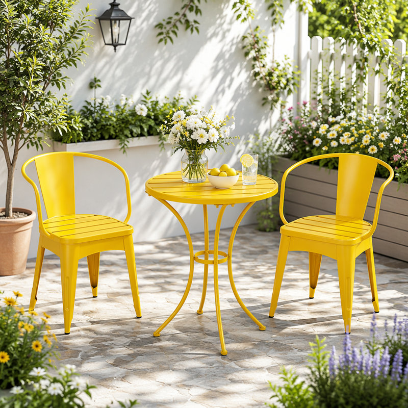 Ensemble d'extérieur 3 pièces, Jaune