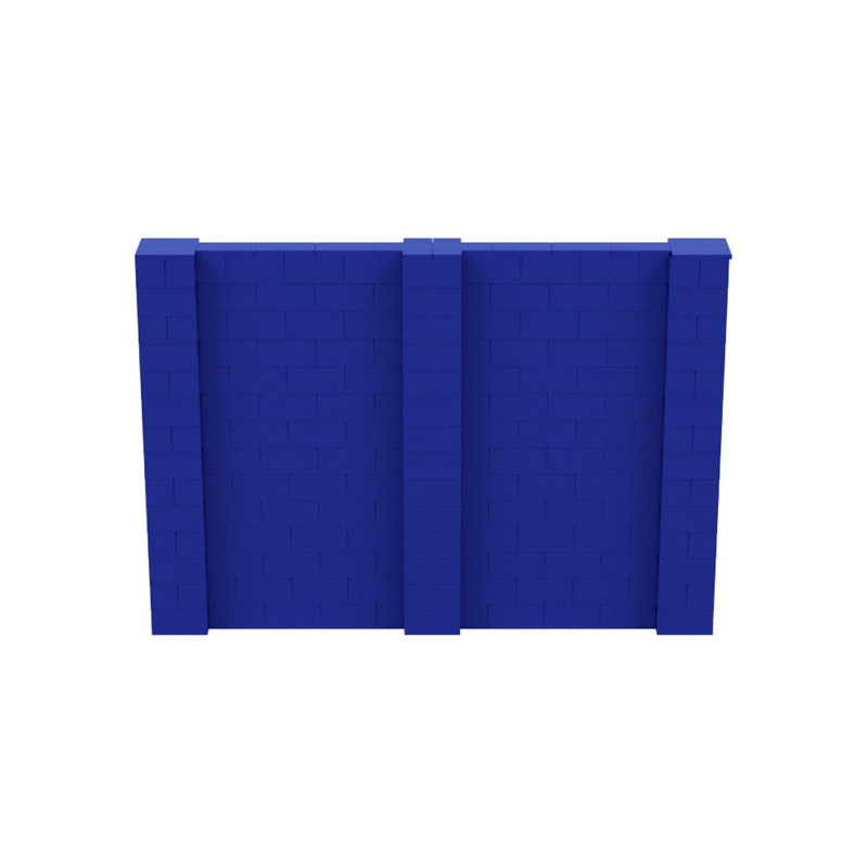 Ensemble mural de blocs géants 7 'T, H 84 po x l 120 po x P 12 po, Bleu