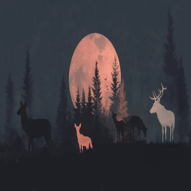 Mystique au clair de lune, forêt sauvage, L 96 po x l 108 po
