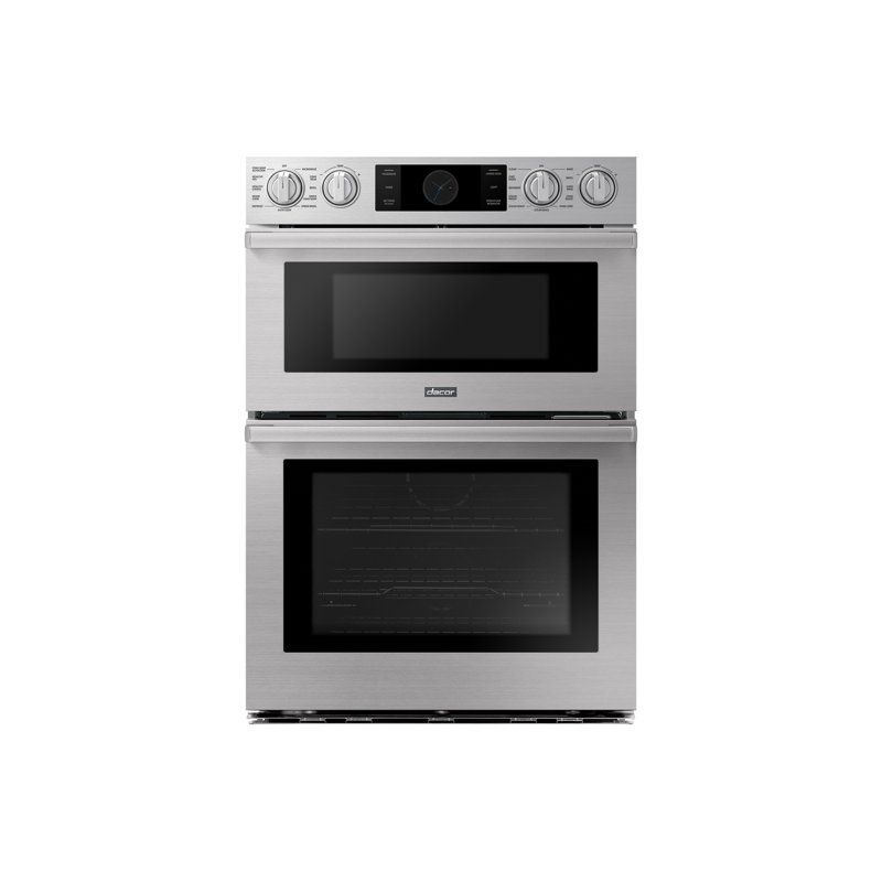 30" Microwave Combination Wall Oven Steam, Transitional, Silver
