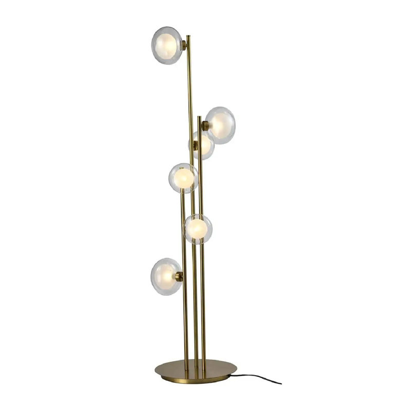 Lampe sur pied à branches 55 po, Brossé
