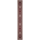 Baku Hand Knotted Oriental Area Rug in Red/Gray/Ivory