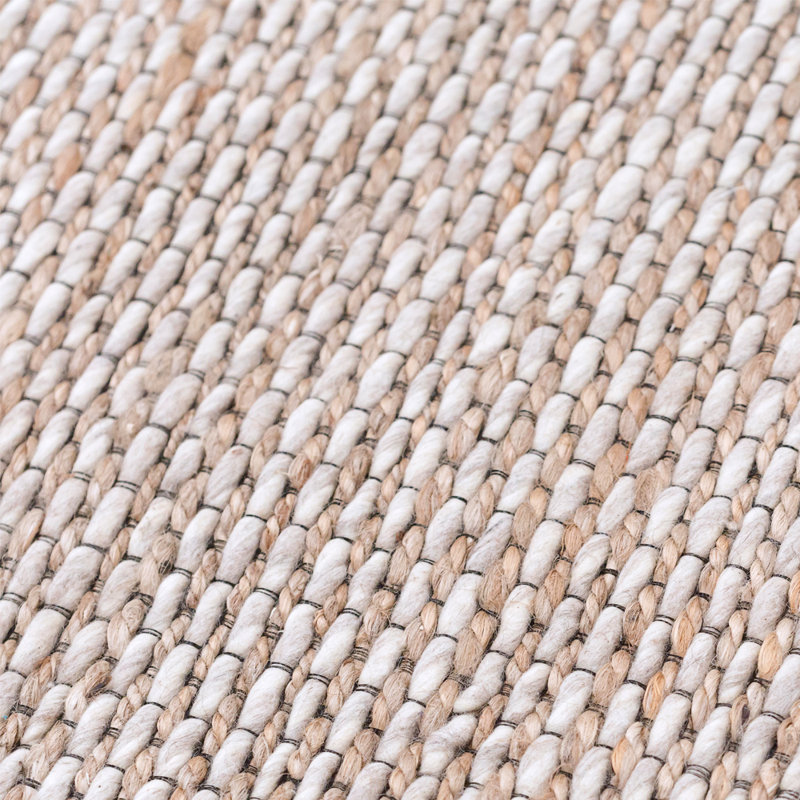 Wool Geometric Area Rug in Brown, Runner 2'7" x 13'1"