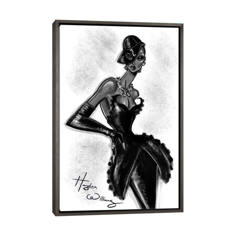 Élégant - , H 40 po x l 26 po, Impression sur toile flottante sans passe-partout, Gris