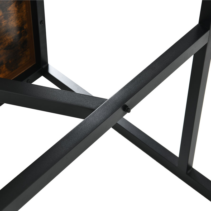 Industrial Design Style Multifunctional Dining Table Dining Room Table, Rustic Brown