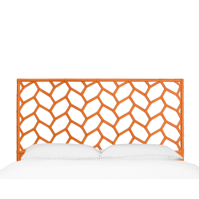 Silas Queen Standard Bed, Black, King, Citrus Orange