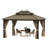 Outdoor Hardtop Aluminum Patio Gazebo with Antique Bronze Roof-93719994