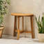 Table en bois naturel, forme demi-ronde, pliable pour le rangement Bistro Design