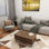 Table basse à plateau relevable avec rangement