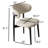Contemporary 7-piece Dining Set, Travertine Rectangular Table With Unique Two-tone Stainless Steel Base, 6 Upholstered Linen Chairs With Black Solid Wood Legs, Ergonomic Backrest