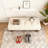 Rectangular Upholstered Tufted Linen Fabric Ottoman Bench