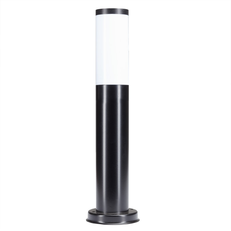 Stilo Black Steel Pathway Light, 45cm H x 7.6cm W x 7.6cm D