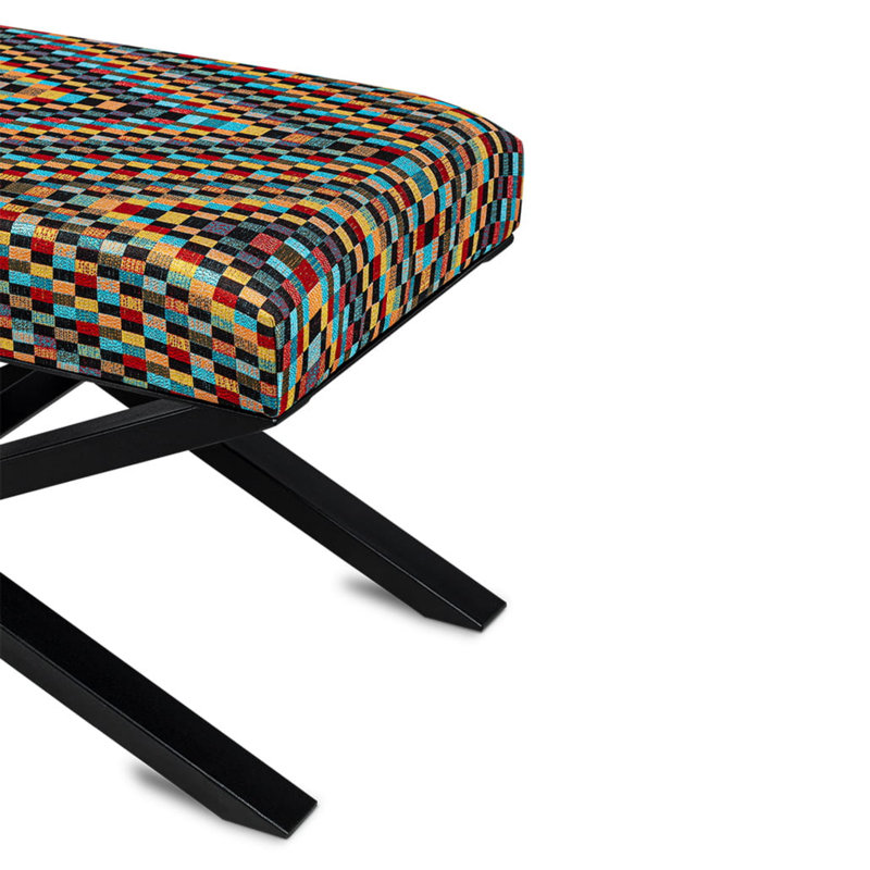 Ohiopyle Velvet Upholstered Bench, 40 x 100 x 30cm