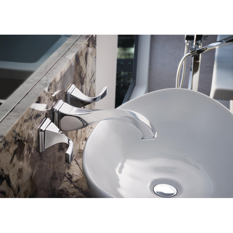 Virage® Two Handle Wall-Mount Lavatory Faucet, Chrome