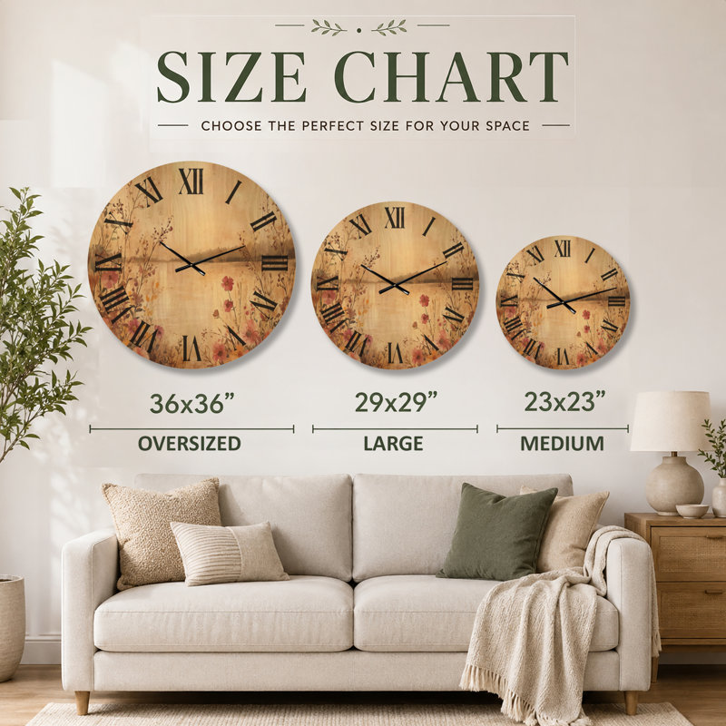 Horloge murale Botanical, Medium