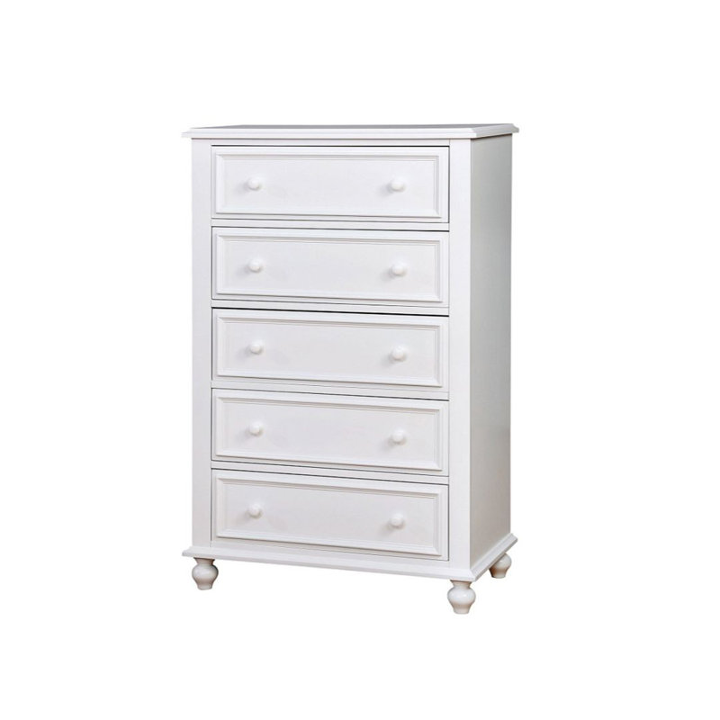 Hickman 32'' W 5 - Drawer Dresser, White