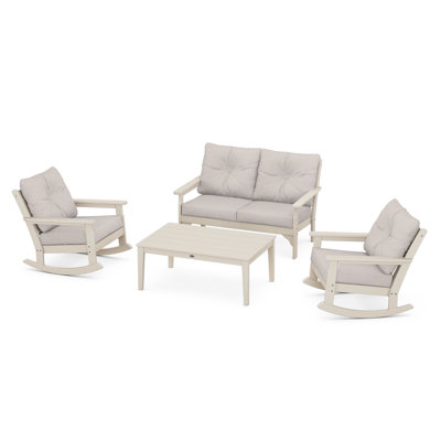 Vineyard 4-Piece Deep Seating Rocking Chair Set