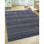Tapis rectangulaire en soie / laine noué à la main bleu marine / gris-88881997