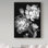 «Pivoine noire et blanche» par Dosta, impression sur toile tendue