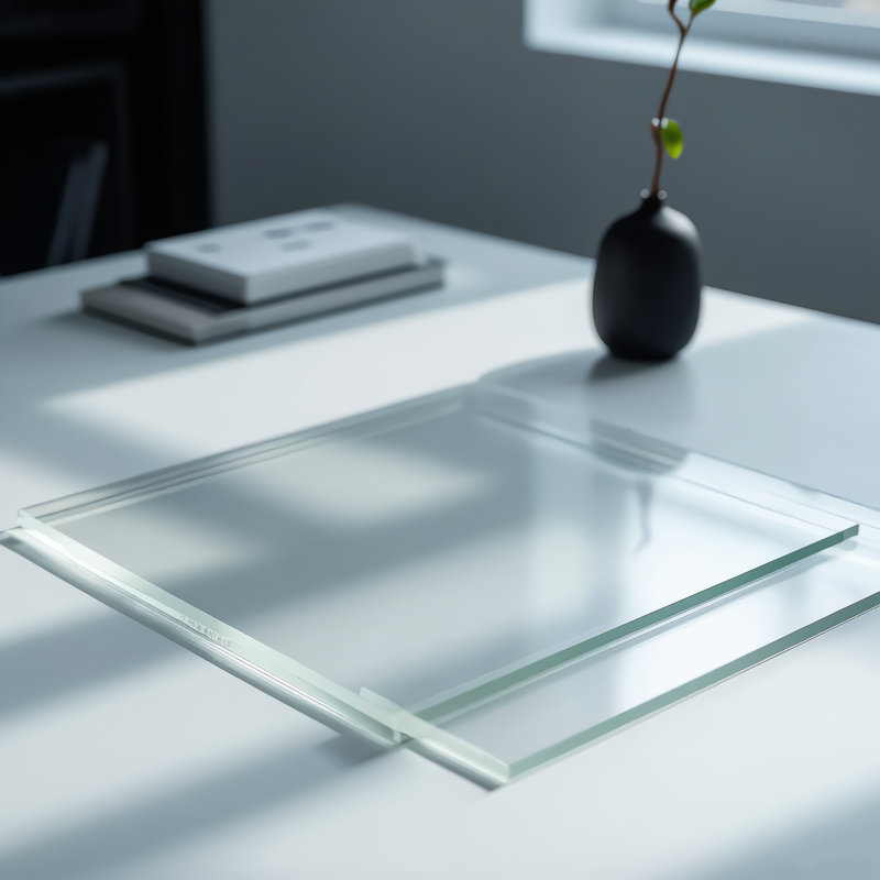 Fixtureisplays® Nominal 1/8 pouce (3Mm) en fonte de feuille acrylique transparente avec couvercle en plexiglas et tablette pour table