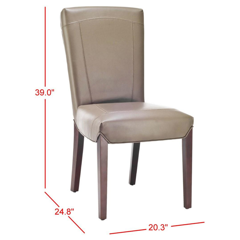 Ensemble de 2 chaises d'appoint en cuir H 19 po, Argile