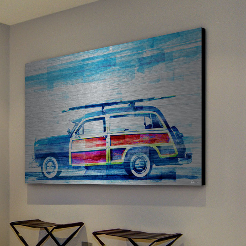 «Surf Day» par Elysant - Reproduction sans cadre sur métal, 30 po x 45 po