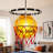 12.6" Basketball Pendant Light, Sports-Themed Glass Hanging Ceiling Light for Kids Bedroom, Game Room & Playroom