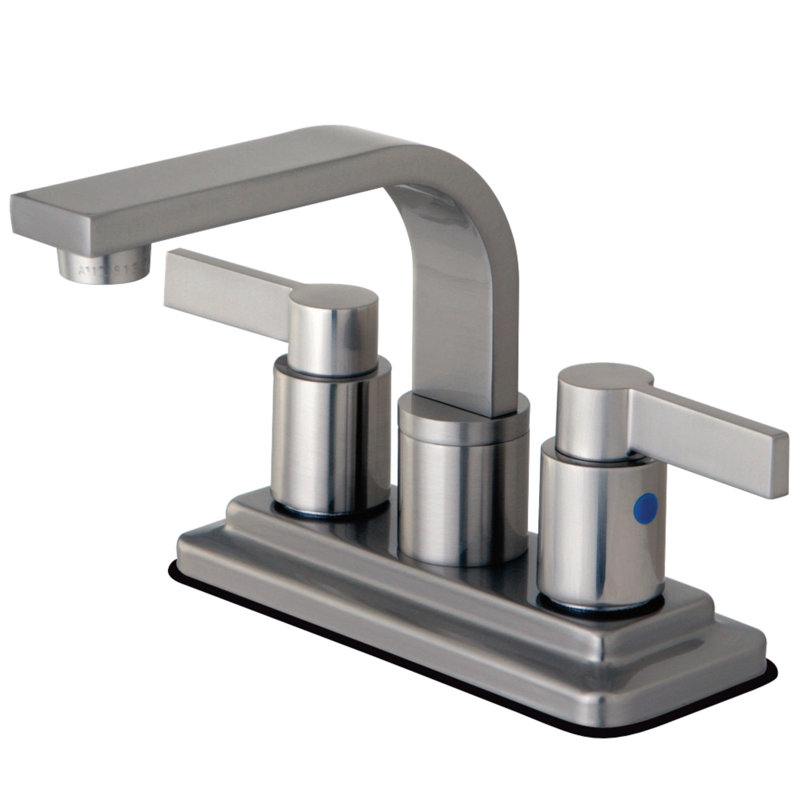 Nuvo Fusion Centerset Bathroom Faucet with Drain Assembly, Brushed Nickel