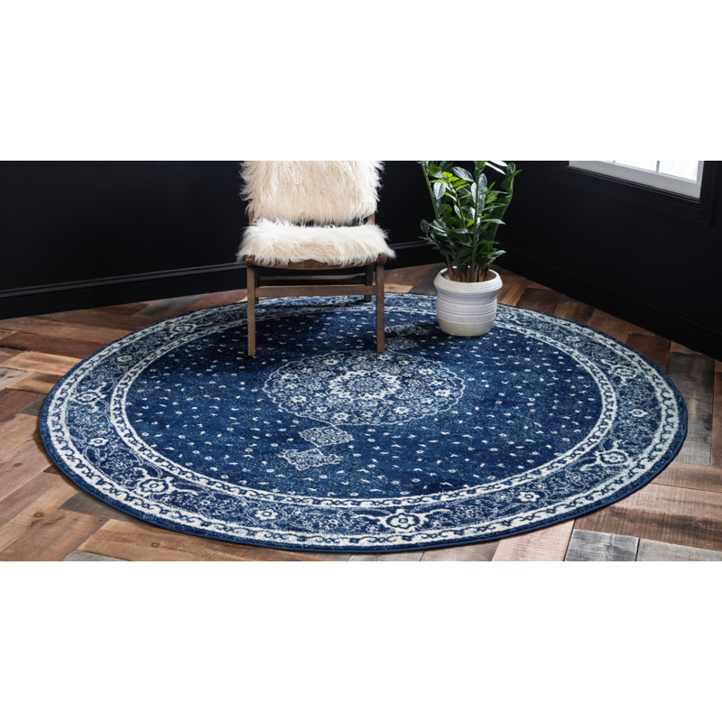 Rizo Oriental Indoor Rug, Round 7'10"