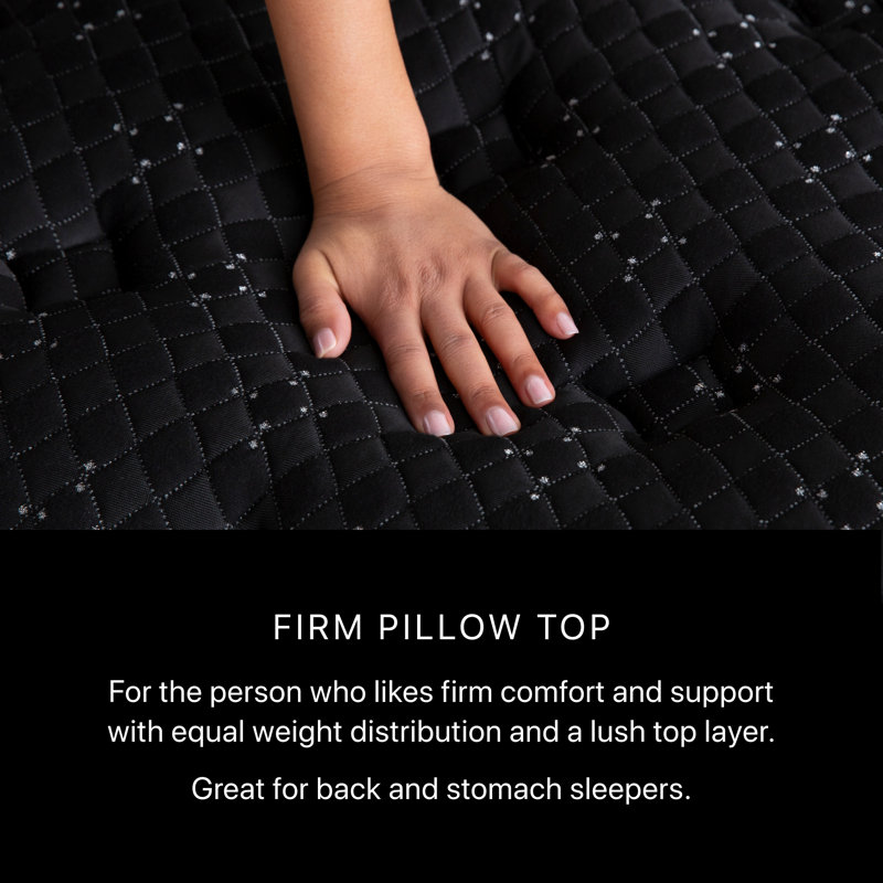 Black Series Three Firm Pillow Top 16.5" Mattress, Full