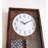 Brown and white solid wood rectangular wall clock