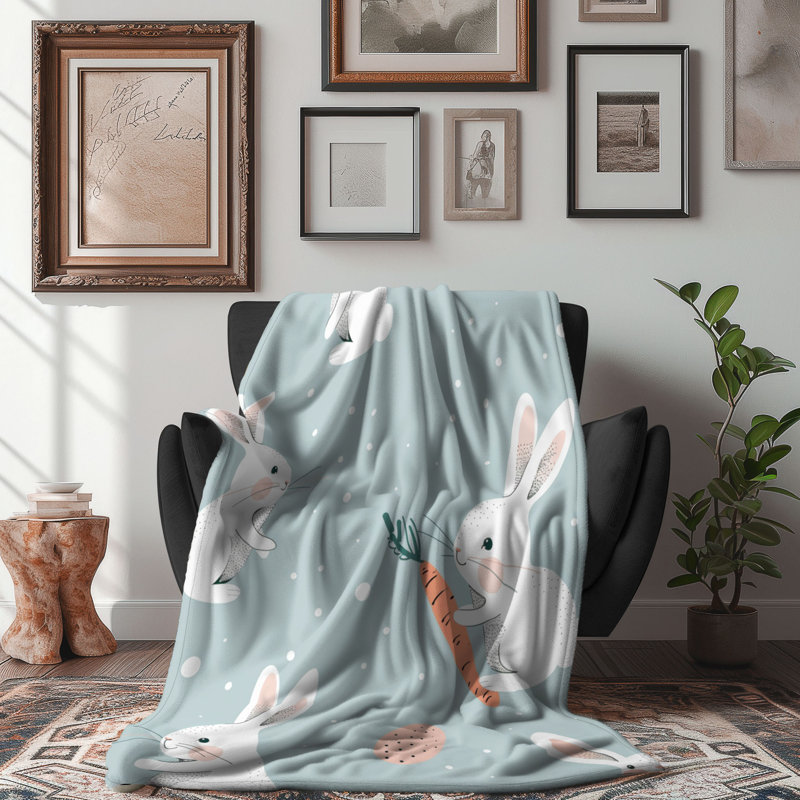 Easter Boho - 1 Piece Premium Sherpa Blanket, 60" W x 80" L