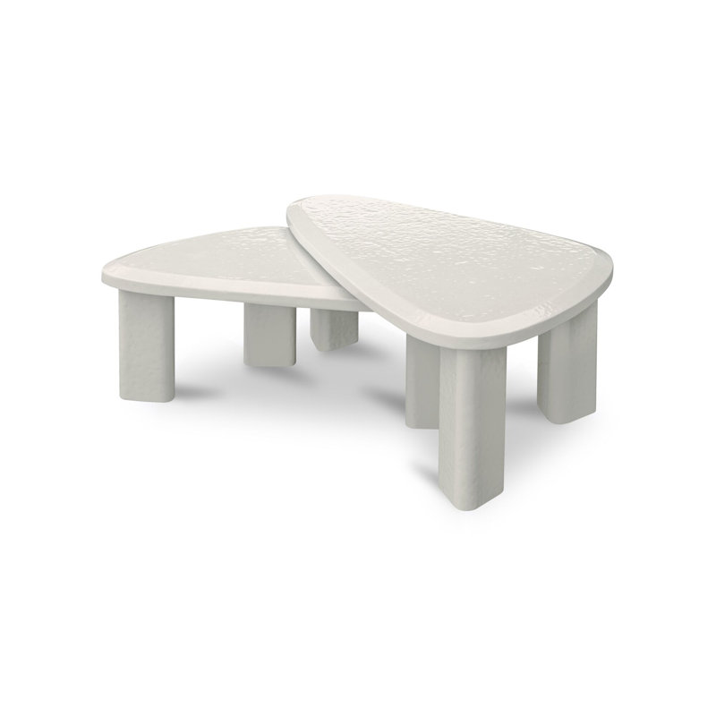 Sophie Outdoor Coffee Table, Cream Lacquer