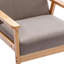 Chaise d'appoint Mid-Century moderne en bois massif avec revêtement en similicuir-706747586