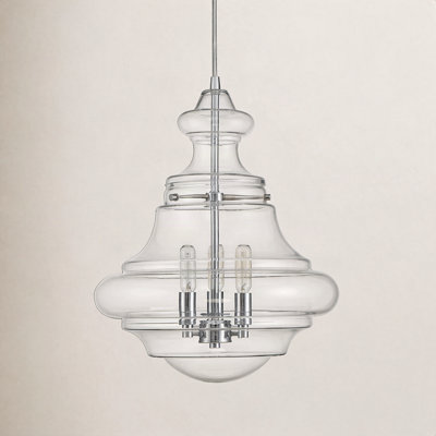 Burtt 3 Light Glass Dimmable Pendant