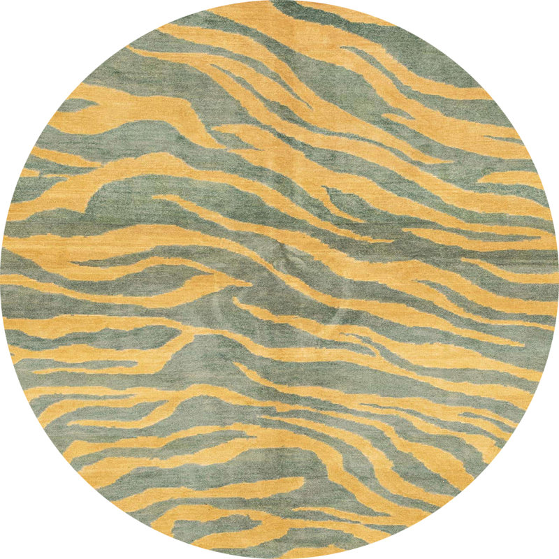 Tapis abstrait moderne 3319ABS3333, Rond 3 pi