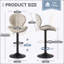 Ensemble de 1 tabouret de bar moderne pivotant, chaises à hauteur de comptoir à haut dossier, facile à assembler pour la cuisine et la salle à manger-273399577