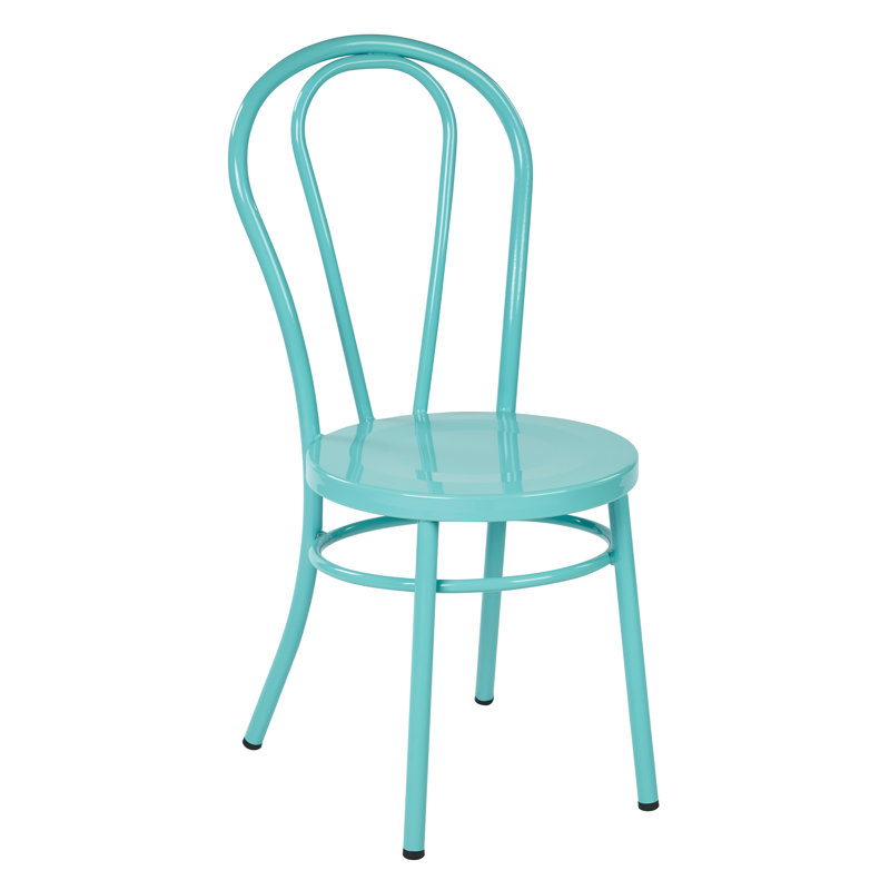Odessa 17.25'' H Stacking Side Chair, Pastel Teal