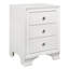 3 tables de chevet avec table de port de style transitionnel blanc-192672792