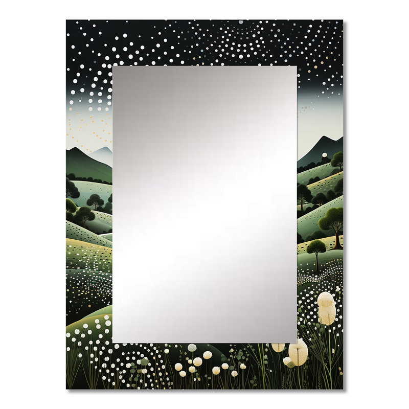 Native Art Sacred Landscapes II - Art mural amérindien, miroir décoratif global, impression sur métal, 32 po x 24 po