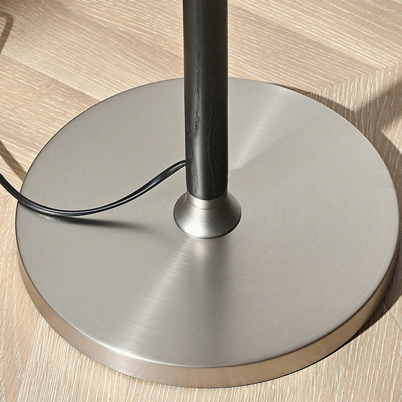 Gris + noir + tissu argent + bois massif + lampes sur pied sans fer, Gris