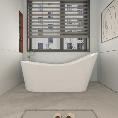 67'' x 28.74'' Freestanding Soaking Bathtub Acrylic