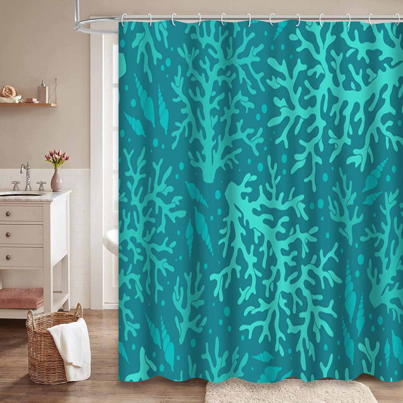 Rideau de douche imperméable à l'eau avec 12 crochets, L 72 po x l 84 po