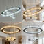 Lustre en cristal moderne avec télécommande, luminaire suspendu à DEL à intensité variable pour salle à manger, salon, vestibule et chambre à coucher