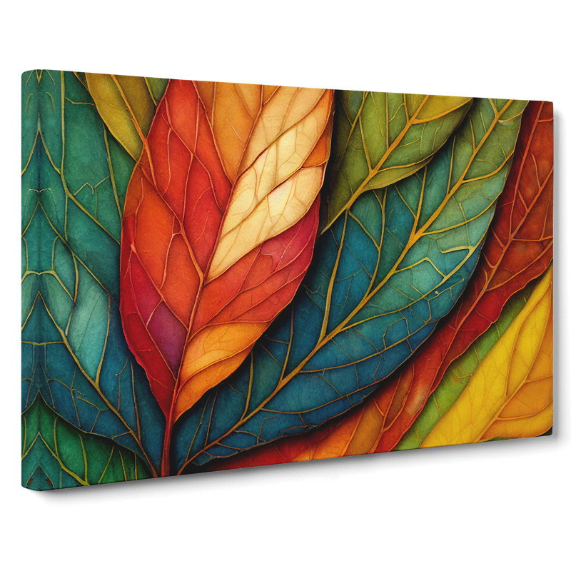Leaf Layers - Wrapped Canvas Print, 35cm H x 50cm W x 3cm D