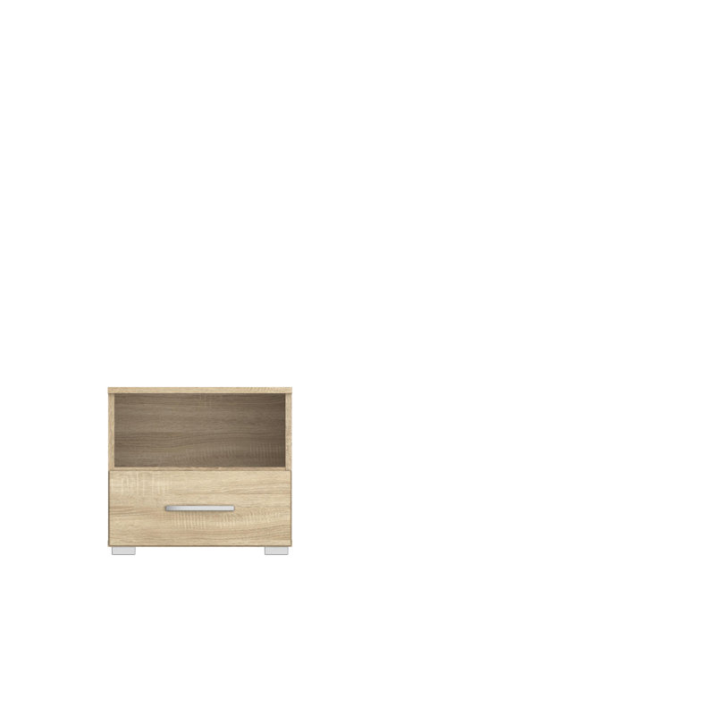 Aditio 1 Drawer Bedside Table, Sonoma oak
