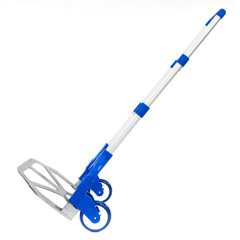 Chariot pliable portatif en aluminium pliable, Bleu