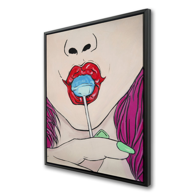 Lollipop - Toile encadrée Pop Art, H 49,25 po x l 37,25 po
