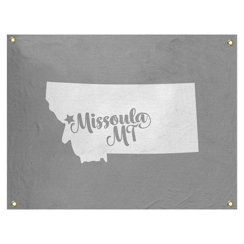 Tapisserie murale montana missoula, H 59 po x l 80 po, Gris